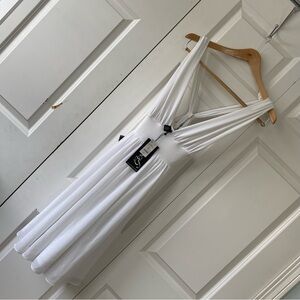 White House Black Market White Midi Dress